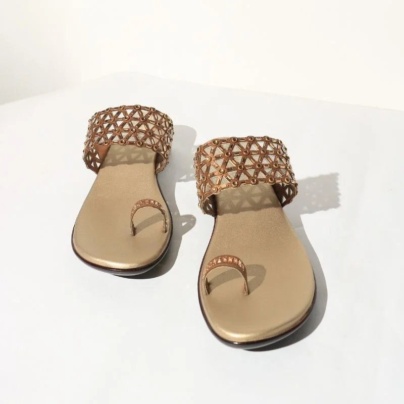 Copper Bling Sandals