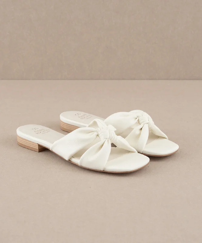 The Kori | White Knotted Summer Sandal