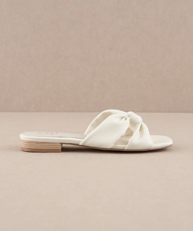 The Kori | White Knotted Summer Sandal