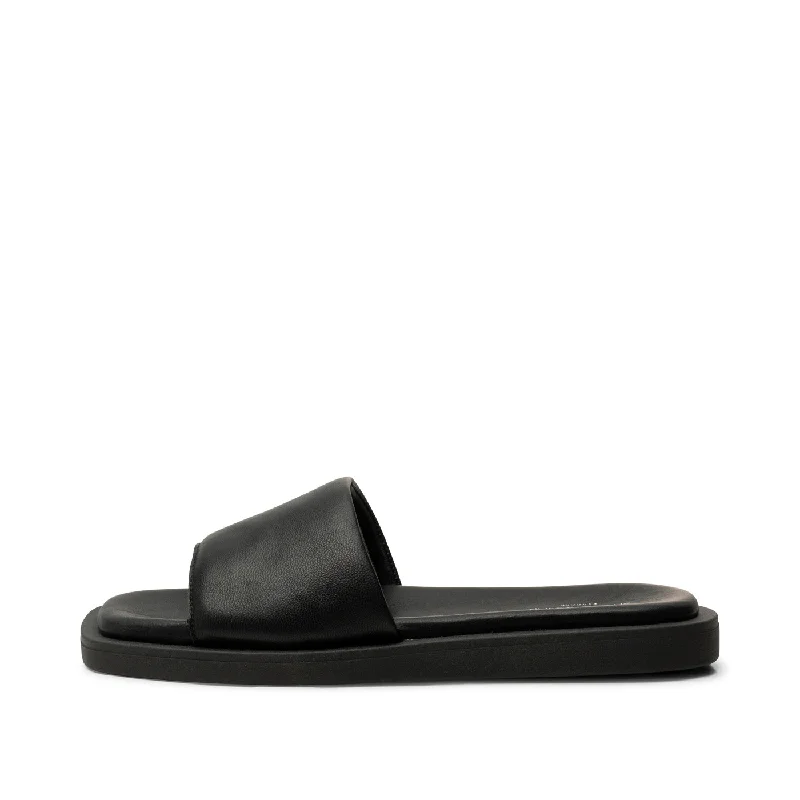 Krista mule leather - BLACK