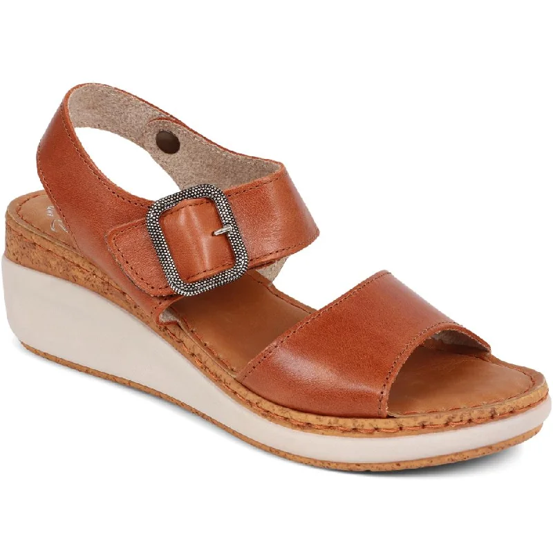 Leather Wedge Sandals  - FLY39005 / 324 754