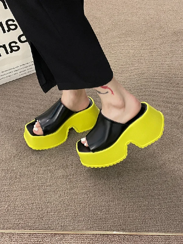 Muffin Cake-100 Platform Creepers Slippers