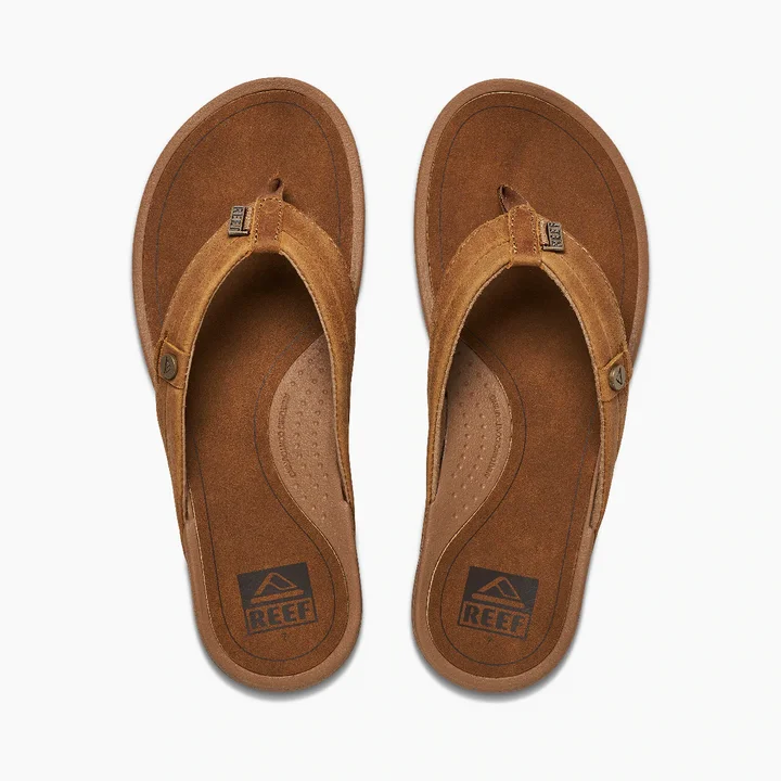 Reef Pacific Womens Leather Sandals - Caramel