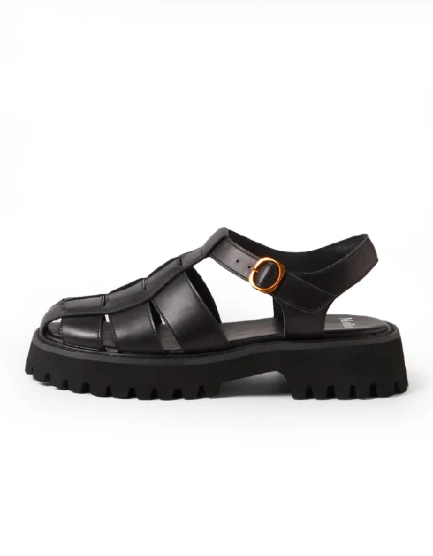 Skout Sandals Black Leather