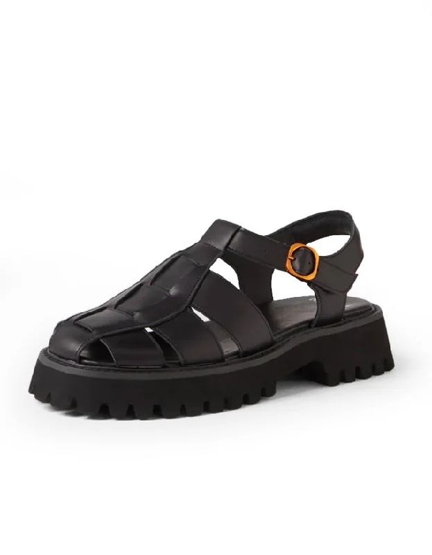 Skout Sandals Black Leather