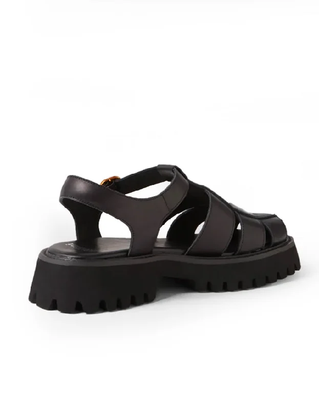 Skout Sandals Black Leather