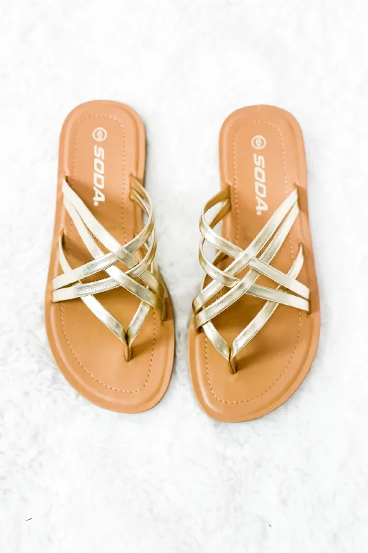 The Cleo Sandals - Gold