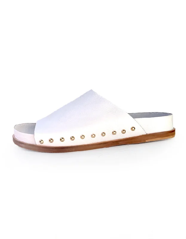 Tioni Slides White Leather