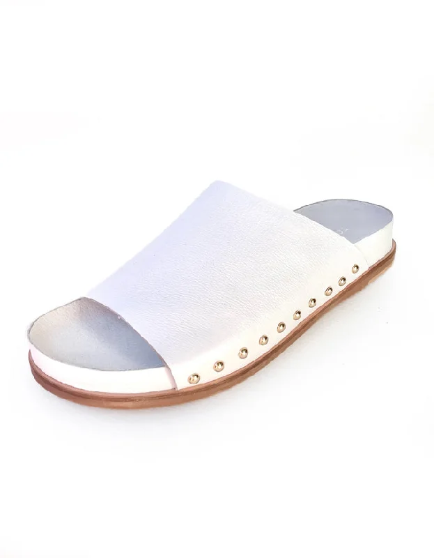 Tioni Slides White Leather