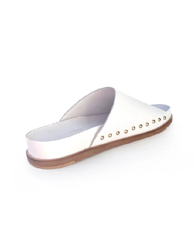 Tioni Slides White Leather