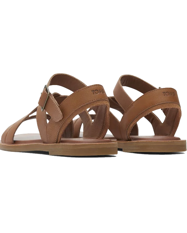 Sloane Leather Strappy Sandals in Tan