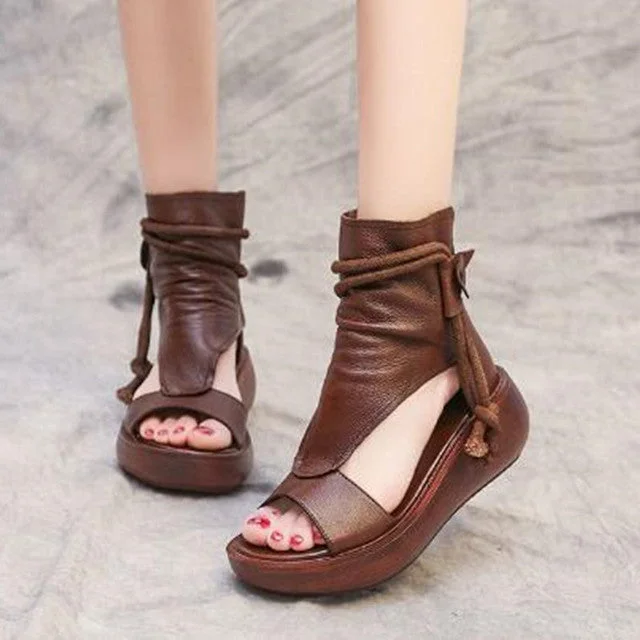 Women's Fashion Outdoor Synthetic Leather Cool Platform Sandals