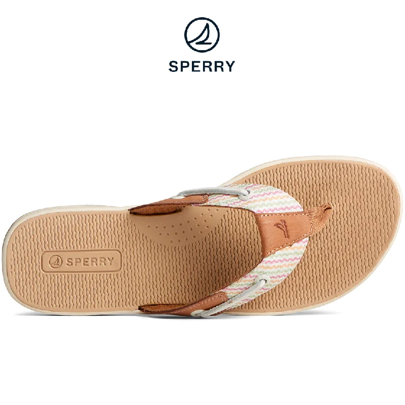 Women's Seafish Resort Leather Flip Flop Sahara (STS88818)