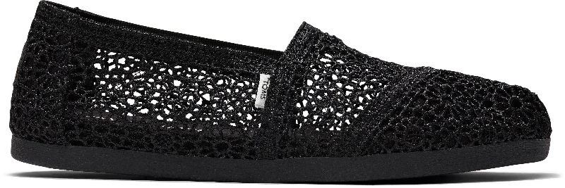 Alpargata Classic - Black Moroccan Crochet