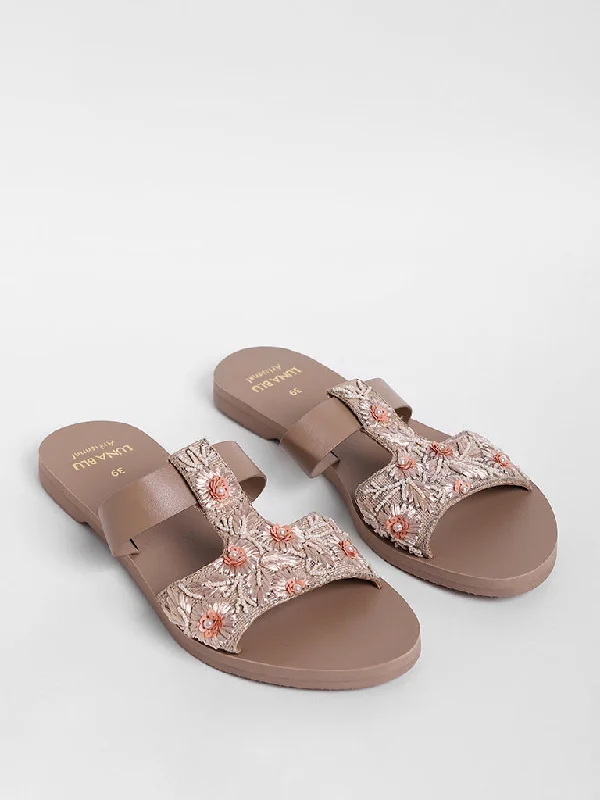 LUNA BLU Taupe Sandals