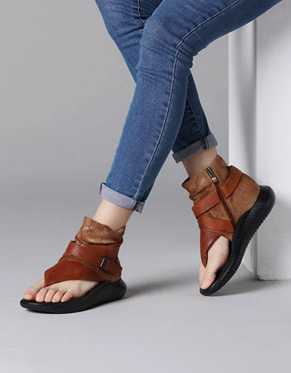 Summer Buckle Flip-Flop Sandals