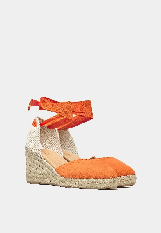 TLK Lace-Up Espadrilles Mandarine Suede