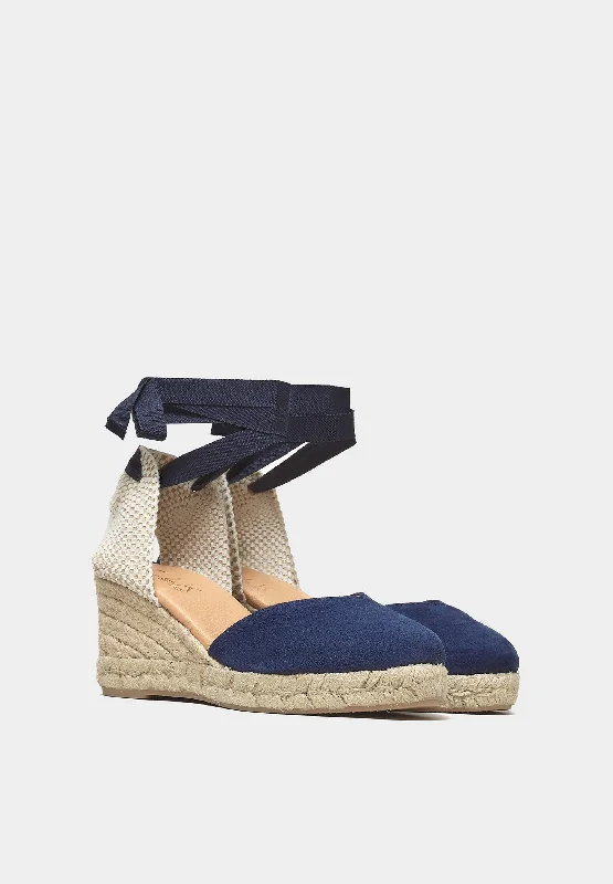 TLK Lace-Up Espadrilles Marine Suede